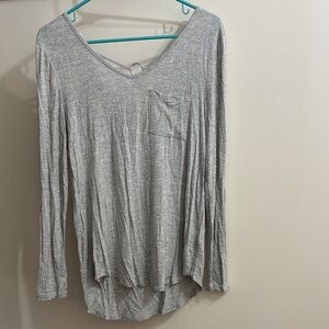 Pink Republic Light Gray Long Sleeve Top